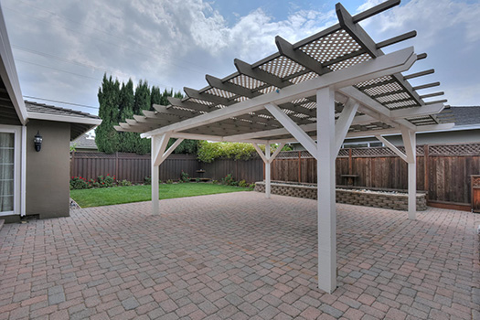 Trellis in the back patio